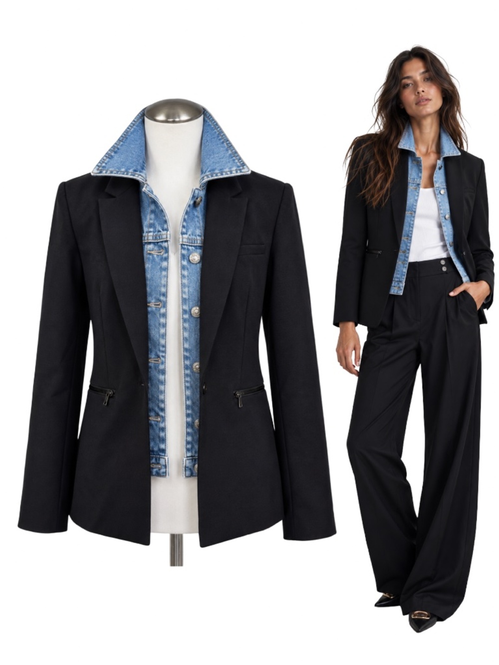 $645 VERONICA BEARD Scuba Dickey Blazer Jacket – Black– Size 2